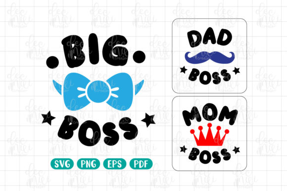 Boss Family Set, Mom Boss, Big Boss Graphics and Crafts Review