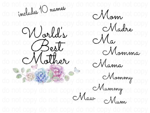 World s Best Mom Bundle Includes 10 Name Graphics and Crafts